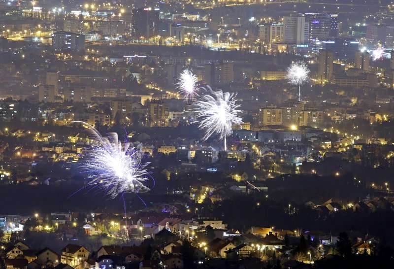 Novogodišnji vatromet nad Zagrebom