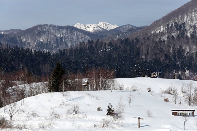 Nacionalni park Risnjak i okolne planine Gorskog kotara prekrivene snijegom