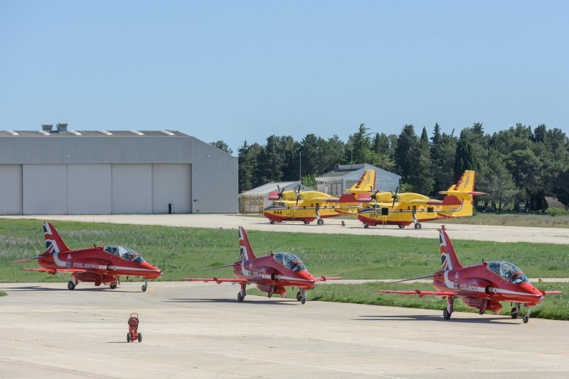 Akrobatska grupa Red Arrows u posjetu Krilima Oluje u Zemuniku