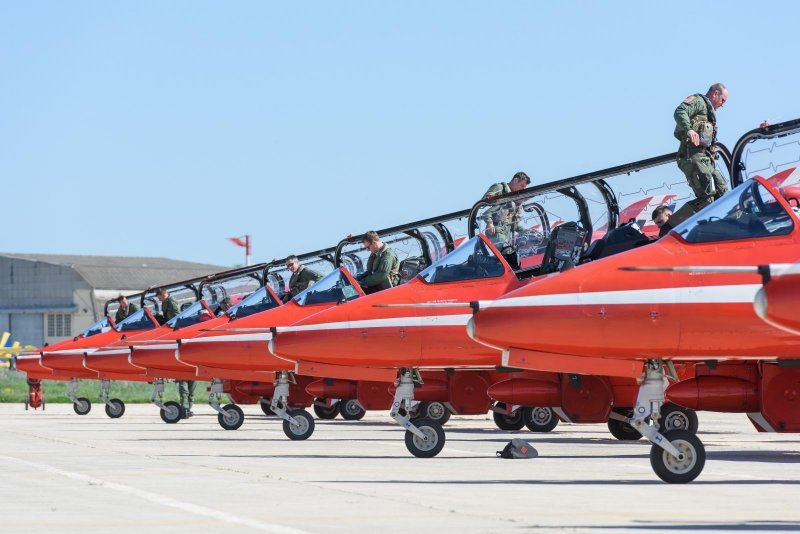 Akrobatska grupa Red Arrows u posjetu Krilima Oluje u Zemuniku