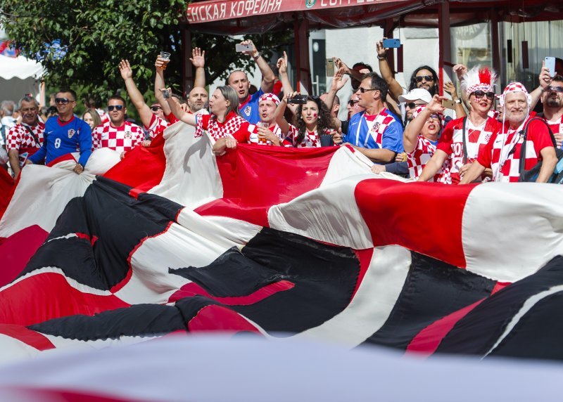 Navijači u gradu prije utakmice Hrvatska - Argentina