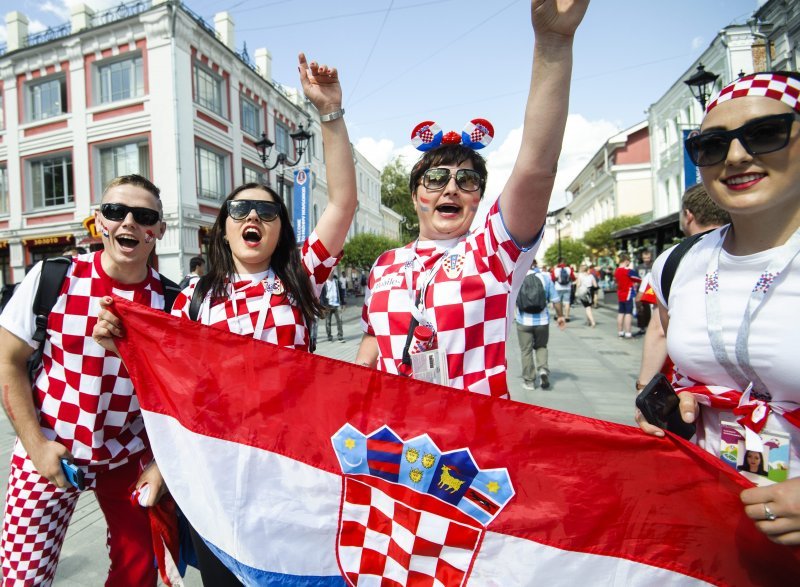 Navijači u gradu prije utakmice Hrvatska - Argentina