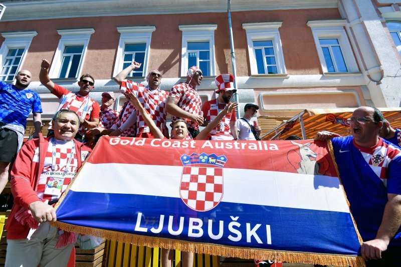 Navijači u gradu prije utakmice Hrvatska - Argentina