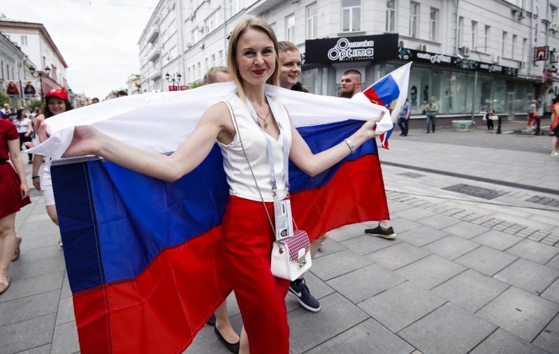 Navijači u Nižnji Novgorodu prije utakmice s Danskom