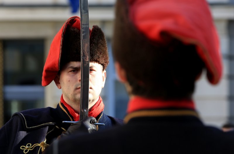 Novogodišnja smjena straže vojno povijesne postrojbe Počasne satnije Kravat pukovnije