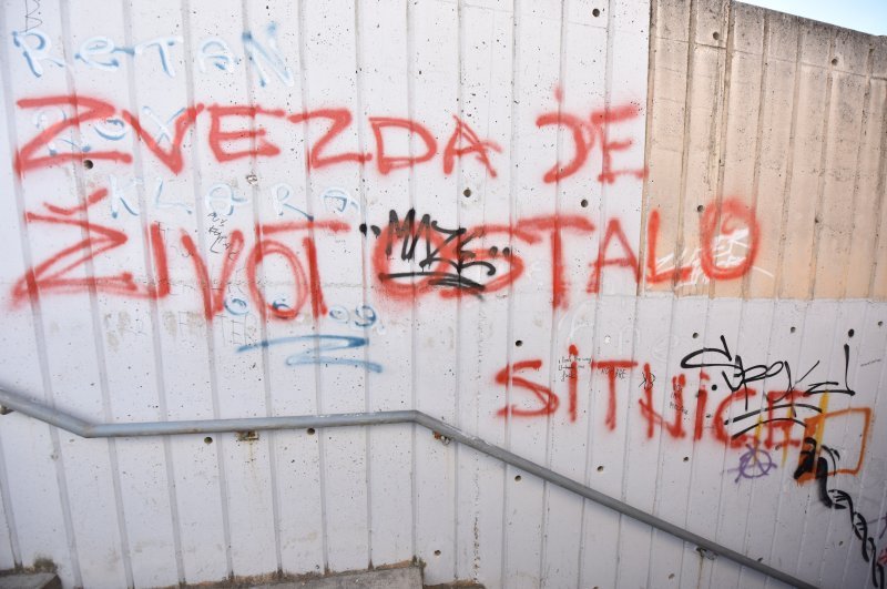 Grafiti Crvene Zvezde u Šibeniku