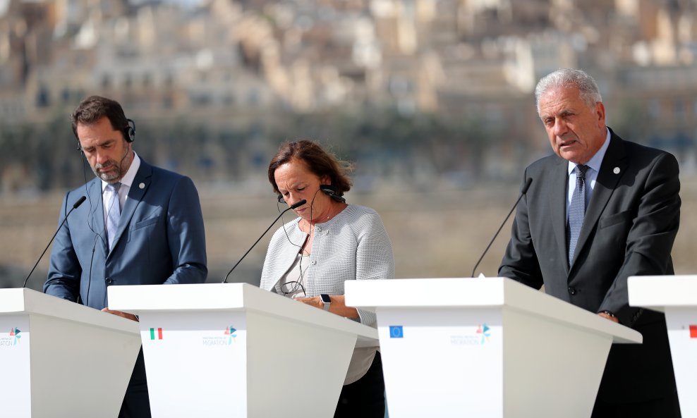 Christophe Castaner,Luciana Lamorgese, Dimitris Avramopoulos