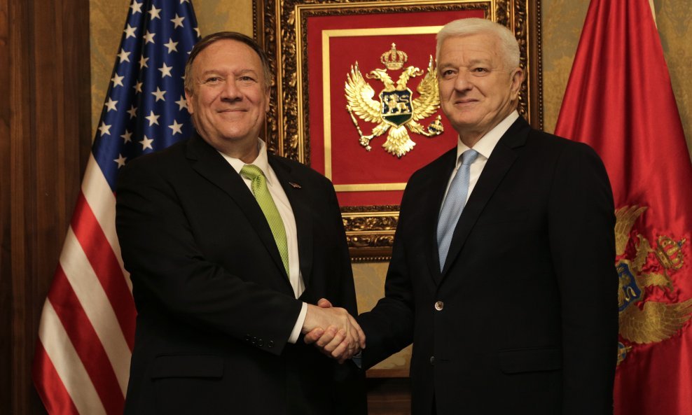 Američki državni sekretar Mike Pompeo i crnogorski premijer Duško Marković