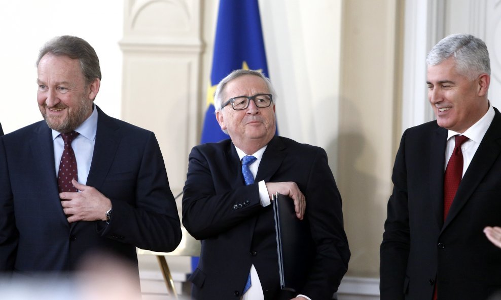 Bakir Izetbegović, Jean-Claude Juncker i Dragan Čović