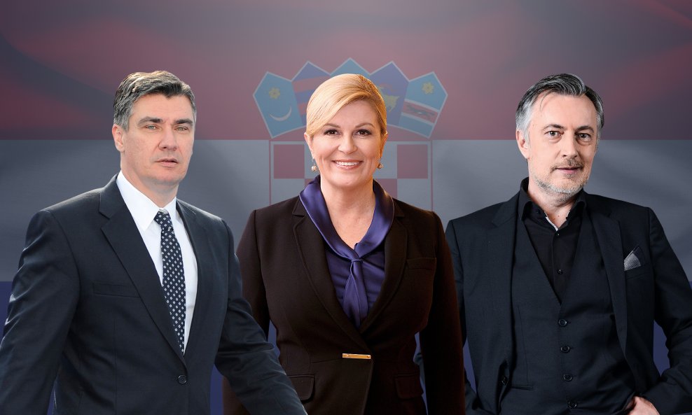 Zoran Milanović, Kolinda Grabar Kitarović i Miroslav Škoro