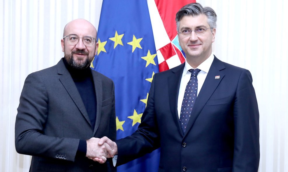 Premijer Plenković i predsjednik Europskog vijeća Charles Michel