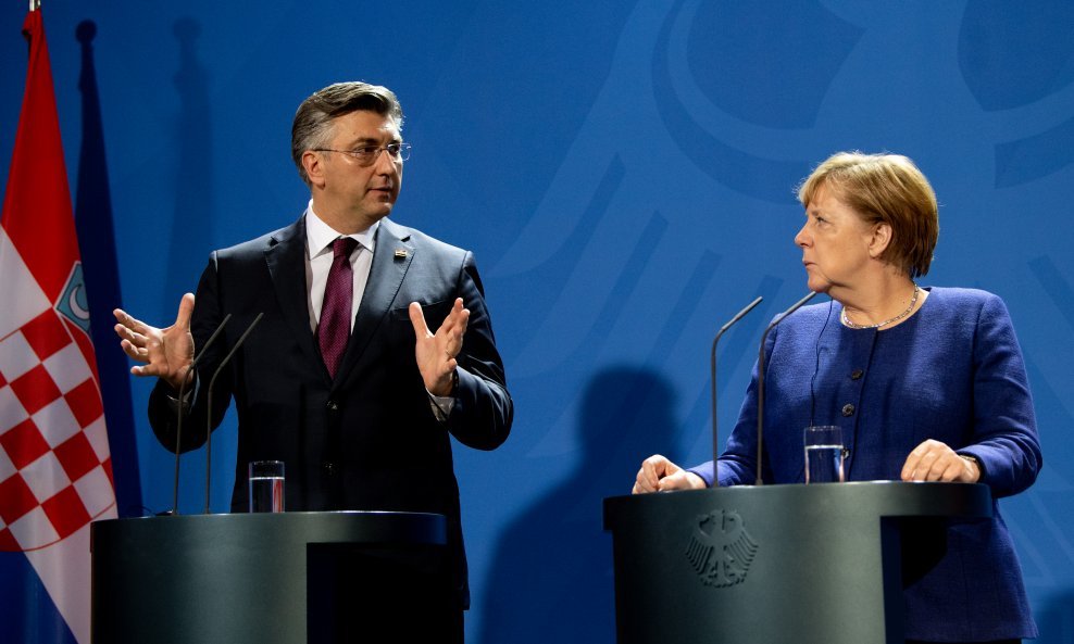 Andrej Plenković i Angela Merkel