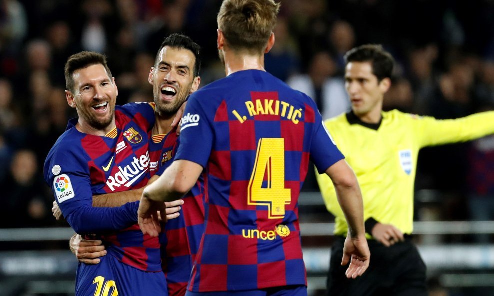 Lionel Messi, Sergio Busquets i Ivan Rakitić