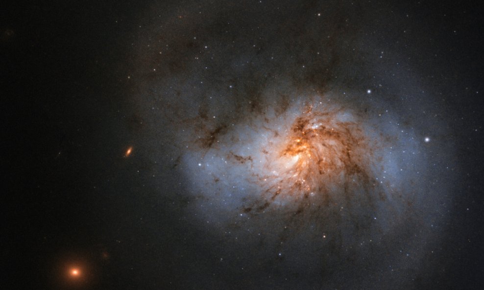 Prugasta spiralna galaksija NGC 1022 nalazi se u zviježđu Kita