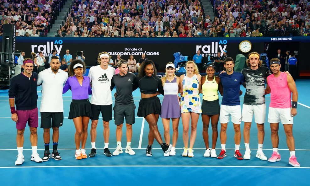 Roger Federer, Nick Kyrgios, Naomi Osaka, Alexander Zverev, Dominic Thiem, Serena Williams, Caroline Wozniacki, Petra Kvitova, Coco Gauff, Novak Đoković, Stefanos Tsitsipas, Rafael Nadal