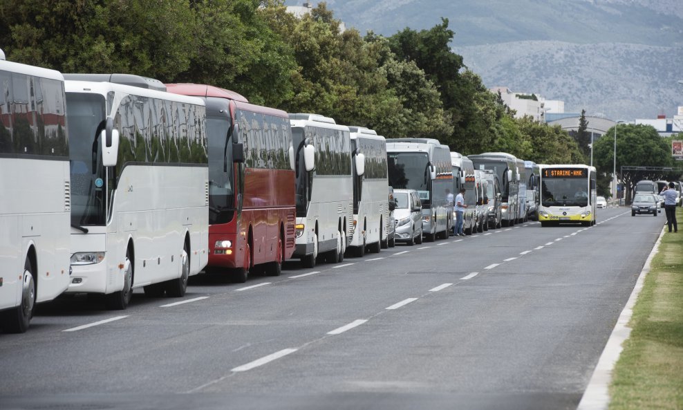 Detalj s prosvjeda održanog u četvrtak u Splitu