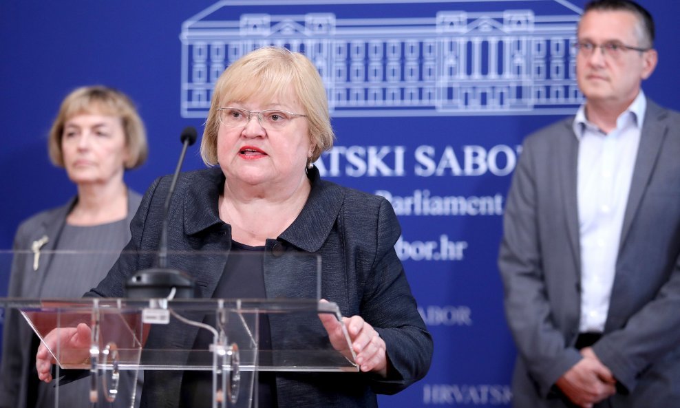 Vesna Pusić, Anka Mrak Taritaš i Goran Beus Richembergh