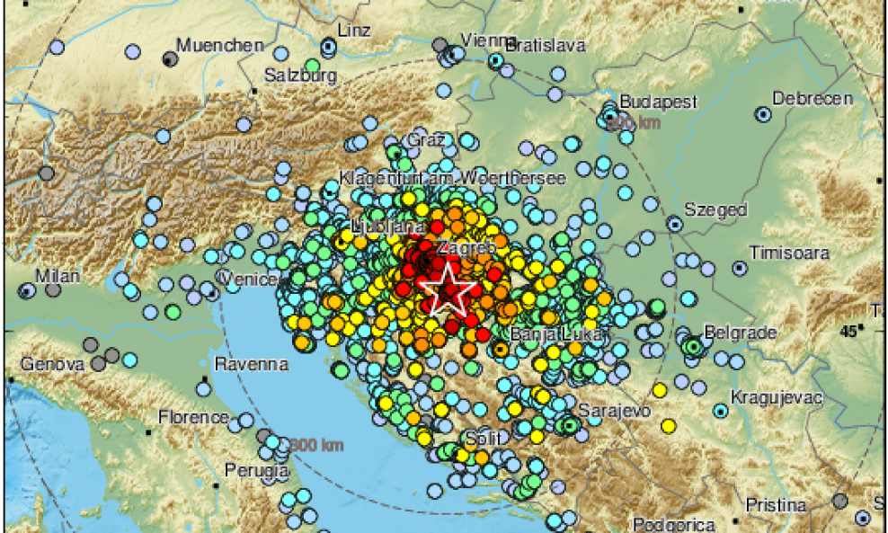 U šest dana zabilježen je 291 potres