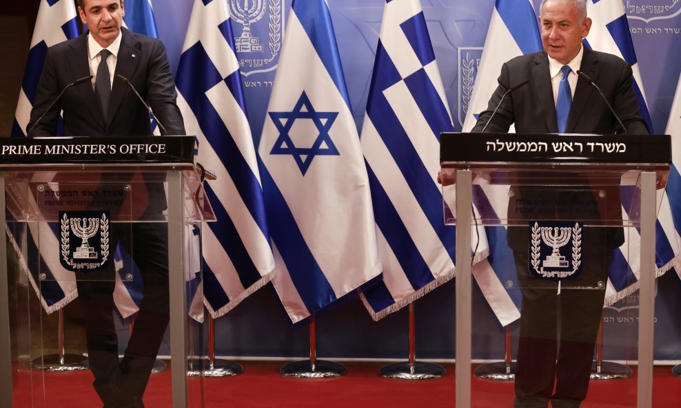 Kyriakos Mitsotakis i Benjamin Netanyahu