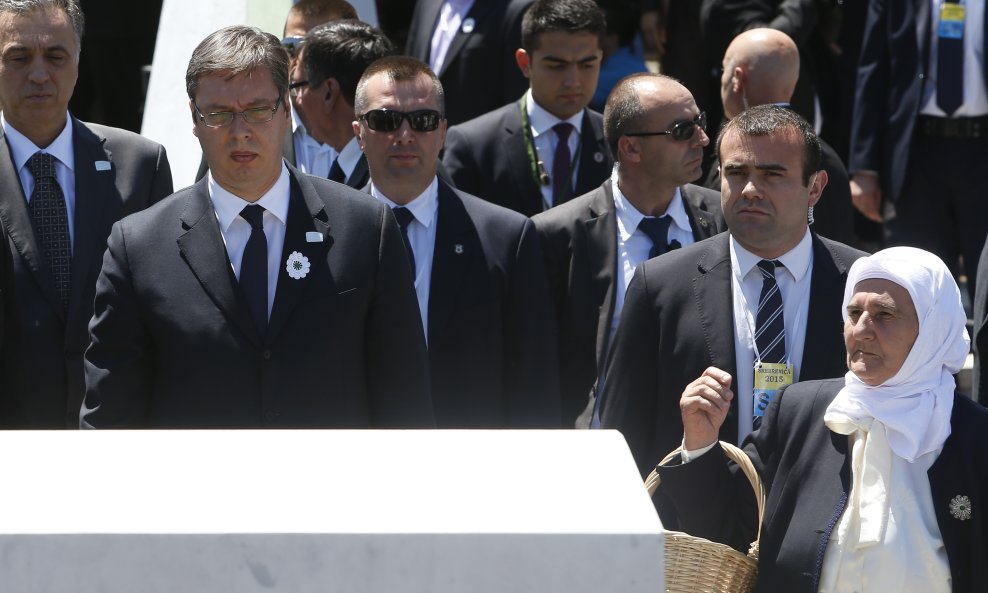 Vučić u Srebrenici 2015.