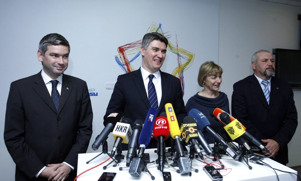 Kukuriku koalicija, Zoran Milanović, Boris Miletić, Vesna Pusić i Silvano Hrelja