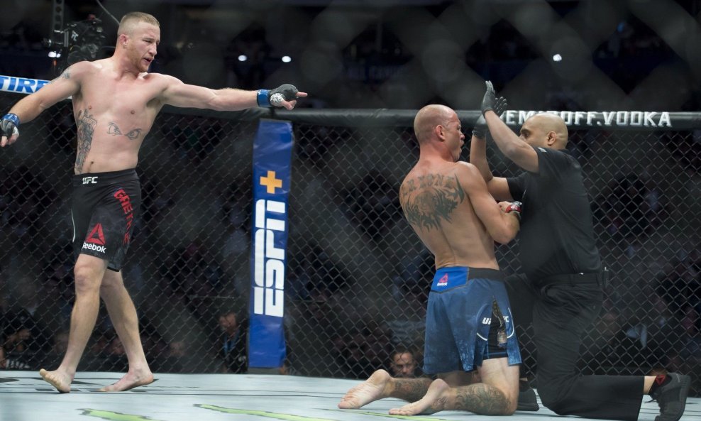 Justin Gaethje (lijevo) - detalj s jedne od prijašnjih borbi