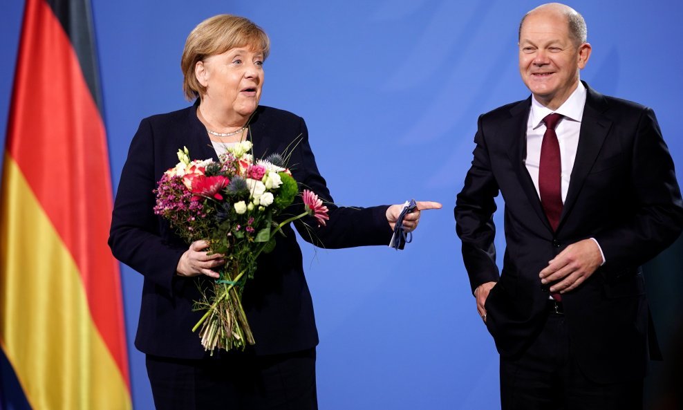 Angela Merkel i Olaf Scholz