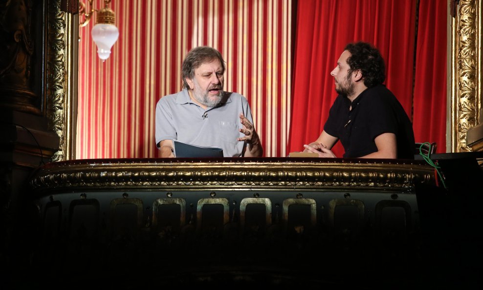 Slavoj Žižek 2015. na Filozofskom teatru u HNK Zagreb