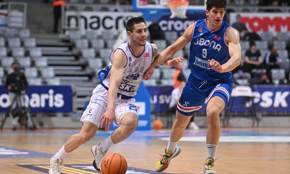 Detalj s derbija 20. kola HT Premijer lige Zadar - Cibona