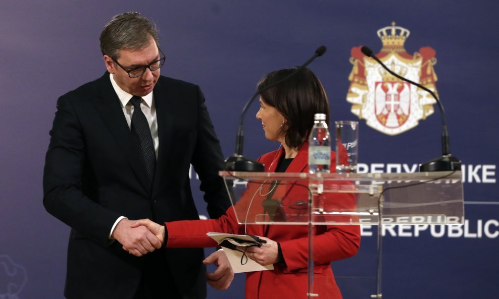 Annalena Baerbock i Aleksandar Vučić u Beogradu