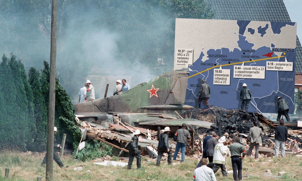 Pad MiG-a 23 u Belgiji 1989.