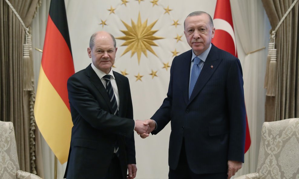 Olaf Scholz i Recep Tayyip Erdogan