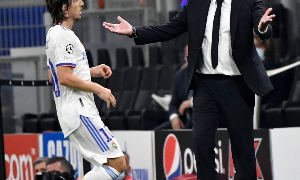 Luka Modrić i Carlo Ancelotti