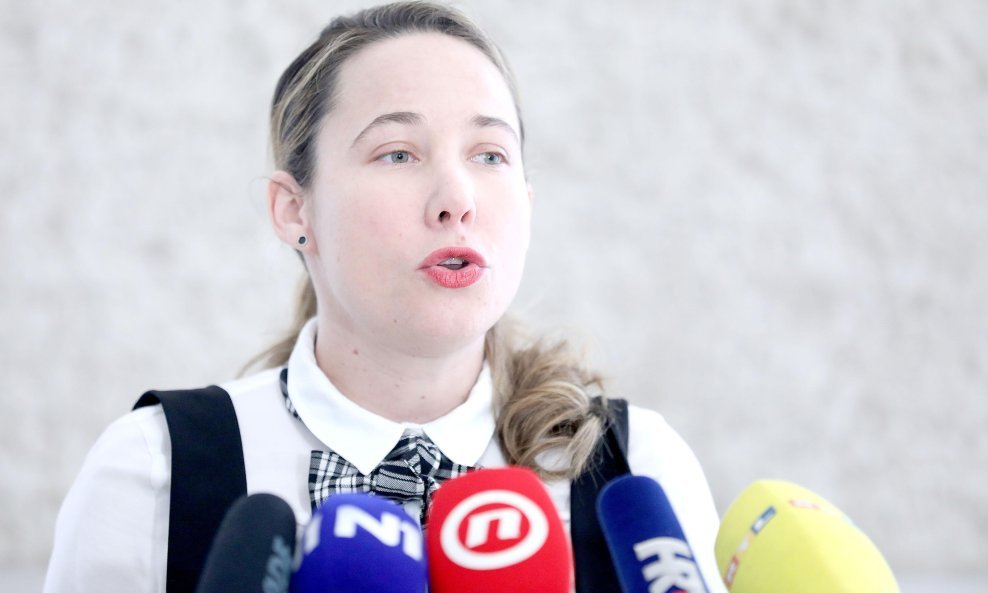 Marija Selak Raspudić na konferenciji za novinare u Hrvatskom saboru