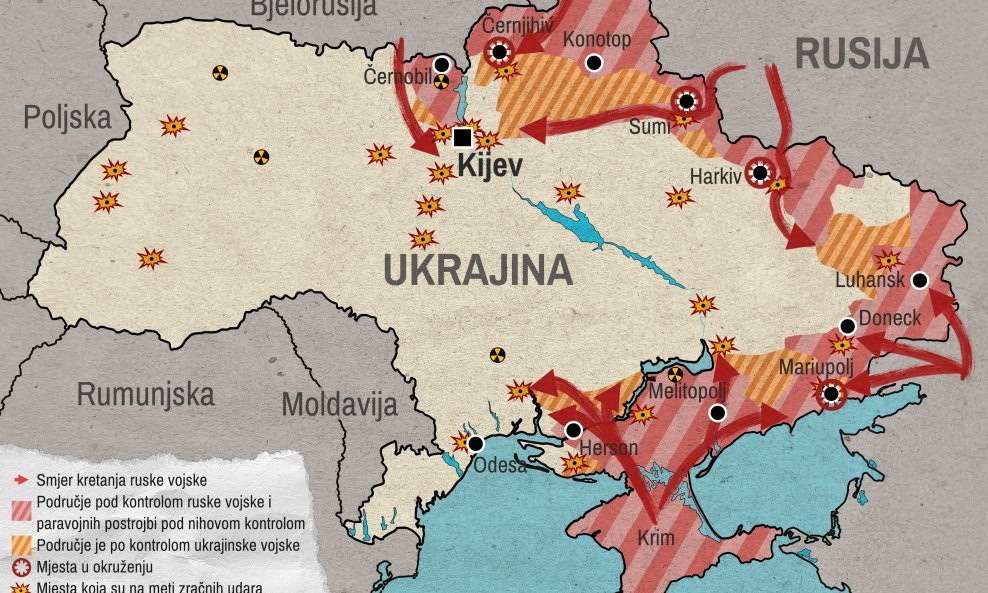 Stanje u Ukrajini na današnji dan prema britanskom ministarstvu obrane