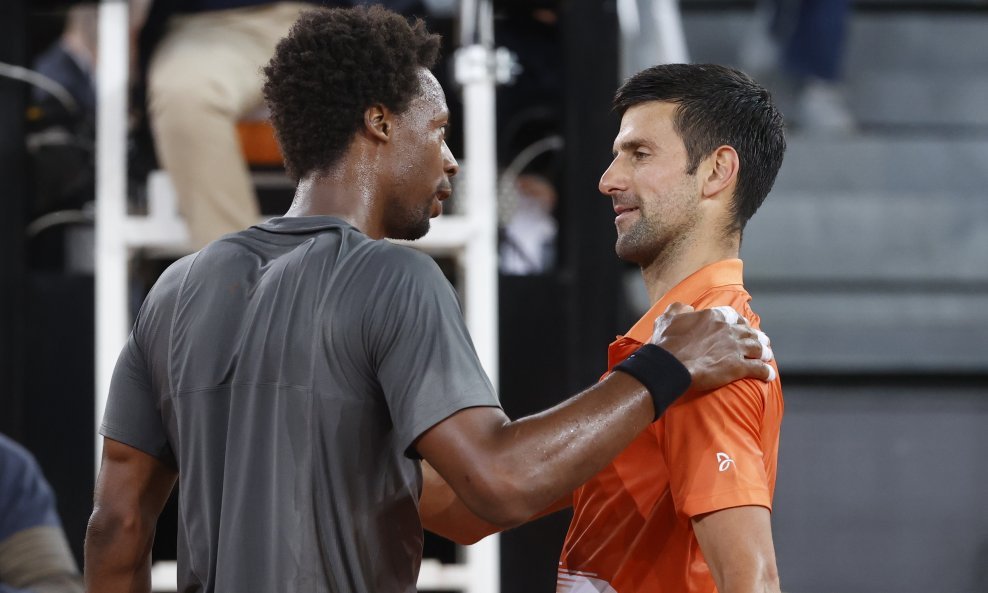 Novak Đoković (desno) i Gael Monfils