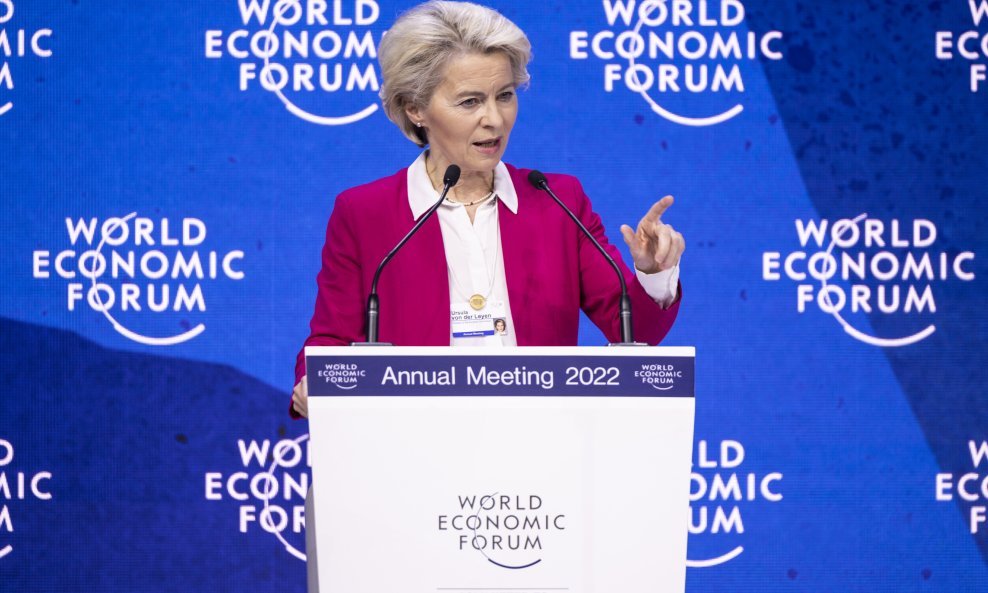 Ursula von der Leyen, predsjednica Europske komisije, na Svjetskom ekonomskom forumu u Davosu