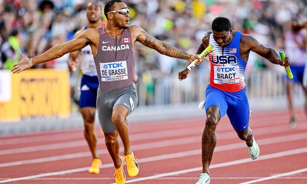 Andre de Grasse i Marvin Bracy