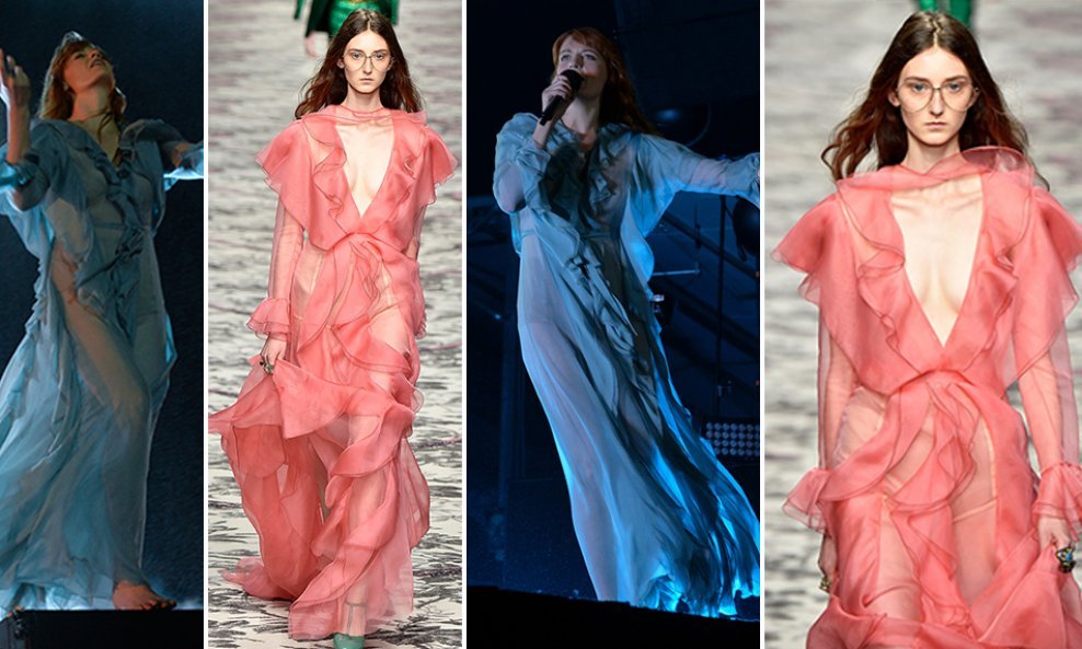 Florence Welch u Gucci haljini