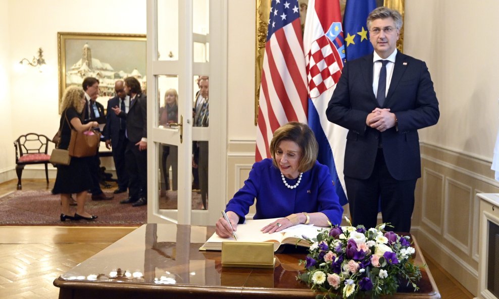 Andrej Plenković i Nancy Pelosi