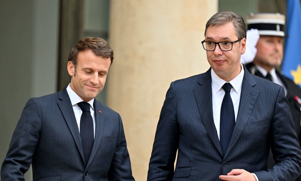 Emmanuel Macron i Aleksandar Vučić