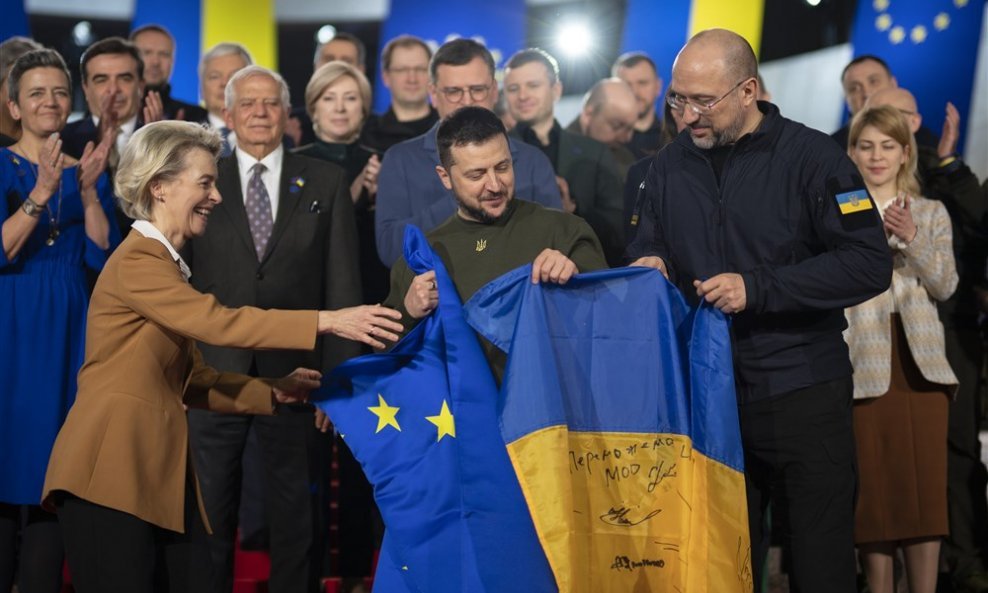 Ursula von der Leyen, Volodimir Zelenski i Charles Michel u Kijevu