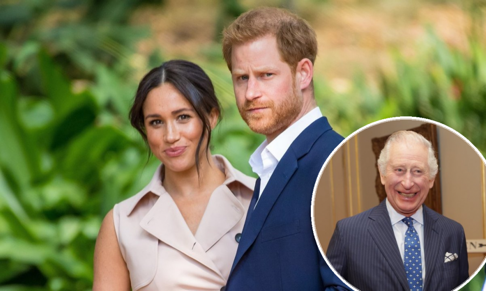 Meghan Markle i princ Harry; kralj Charles III