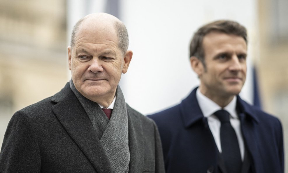 Olaf Scholz i Emmanuel Macron