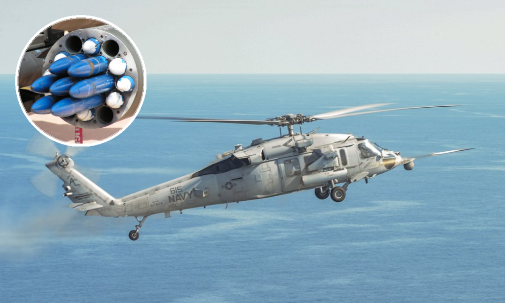 Ispaljivanje APKWS-II iz američkog helikoptera MH-60S Seahawk, rakete Hydra