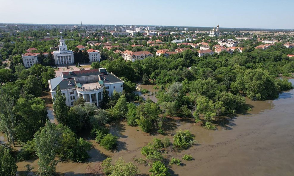 Poplavljeno područje u Hersonskoj oblasti