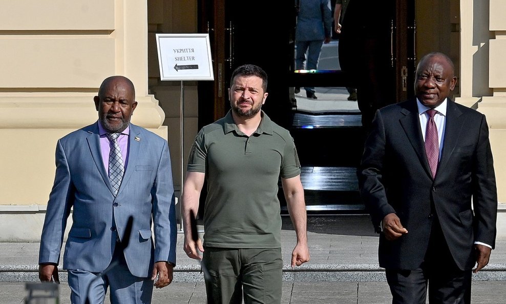 Volodimir Zelenski, Azali Assoumani, Cyril Ramaphosa