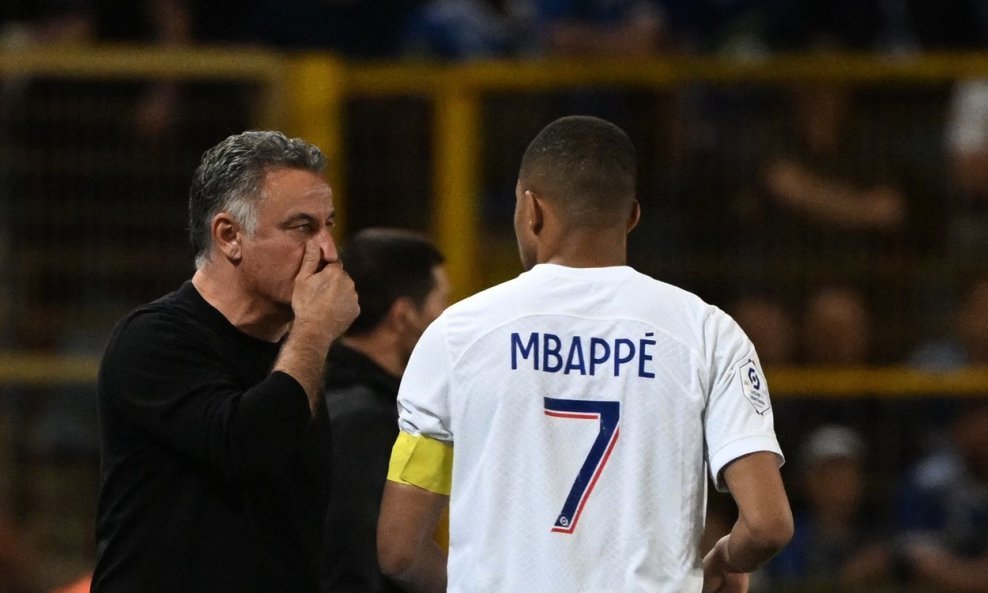 Christophe Galtier i Kylian Mbappe