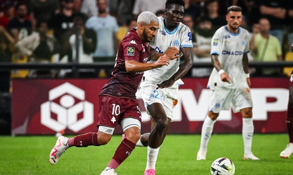 Detalj s utakmice Metz - Olympique Marseille