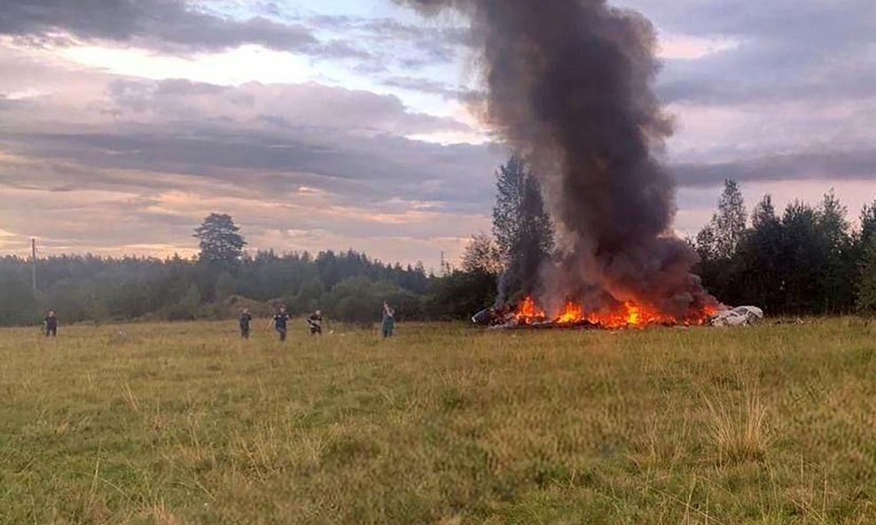 Mjesto pada Prigožinova aviona